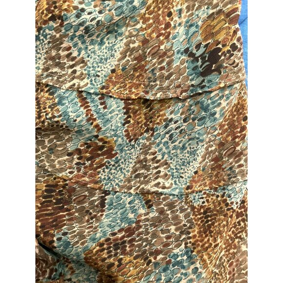 Vintage Jones New York Abstract Print Tiered A-Line Skirt Sz 10 Below Knee Boho - Picture 5 of 5